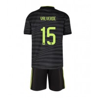Real Madrid Federico Valverde #15 Fotballklær Tredjedraktsett Barn 2022-23 Kortermet (+ korte bukser)